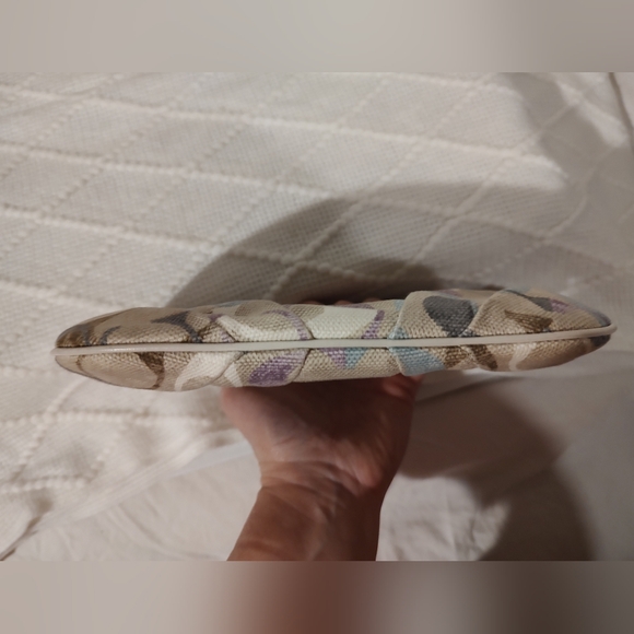 Coach EUC++ 2fer Op Art Signature C Linen Beige Large & Mini Wristlets (W76) - Picture 15 of 15